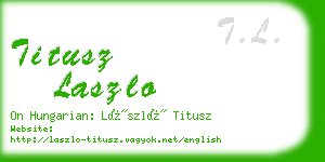titusz laszlo business card